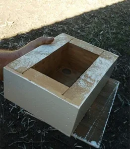 Empty Stingless Bee Hive Super (an extra box added to a native bee hive for honey collection)